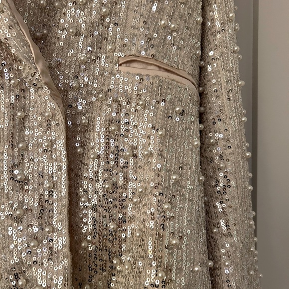 Blazer Jacket sequin pearl Maeve for Anthropologie - Picture 3 of 6